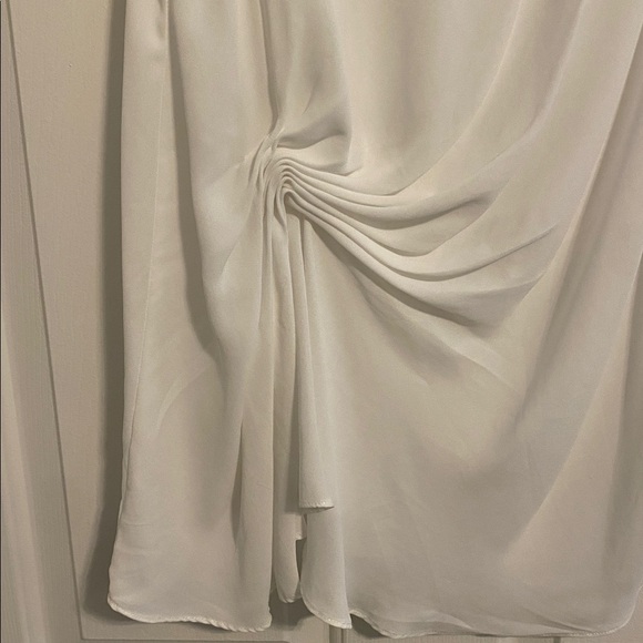 Zara Basics White Sleeveless Side Drape Top Size S - Picture 2 of 5